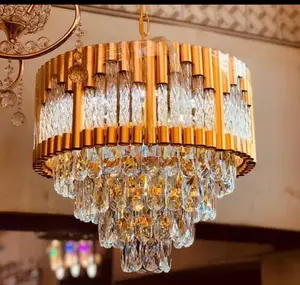 Modern Luxury Gold Crystal LED Chandelier