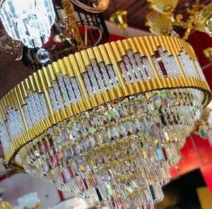 Modern Luxury Gold Crystal LED Chandelier