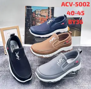 NK7 Men's Luxury Embroidered Mesh Slip-on Walking Shoes ACV-5002
