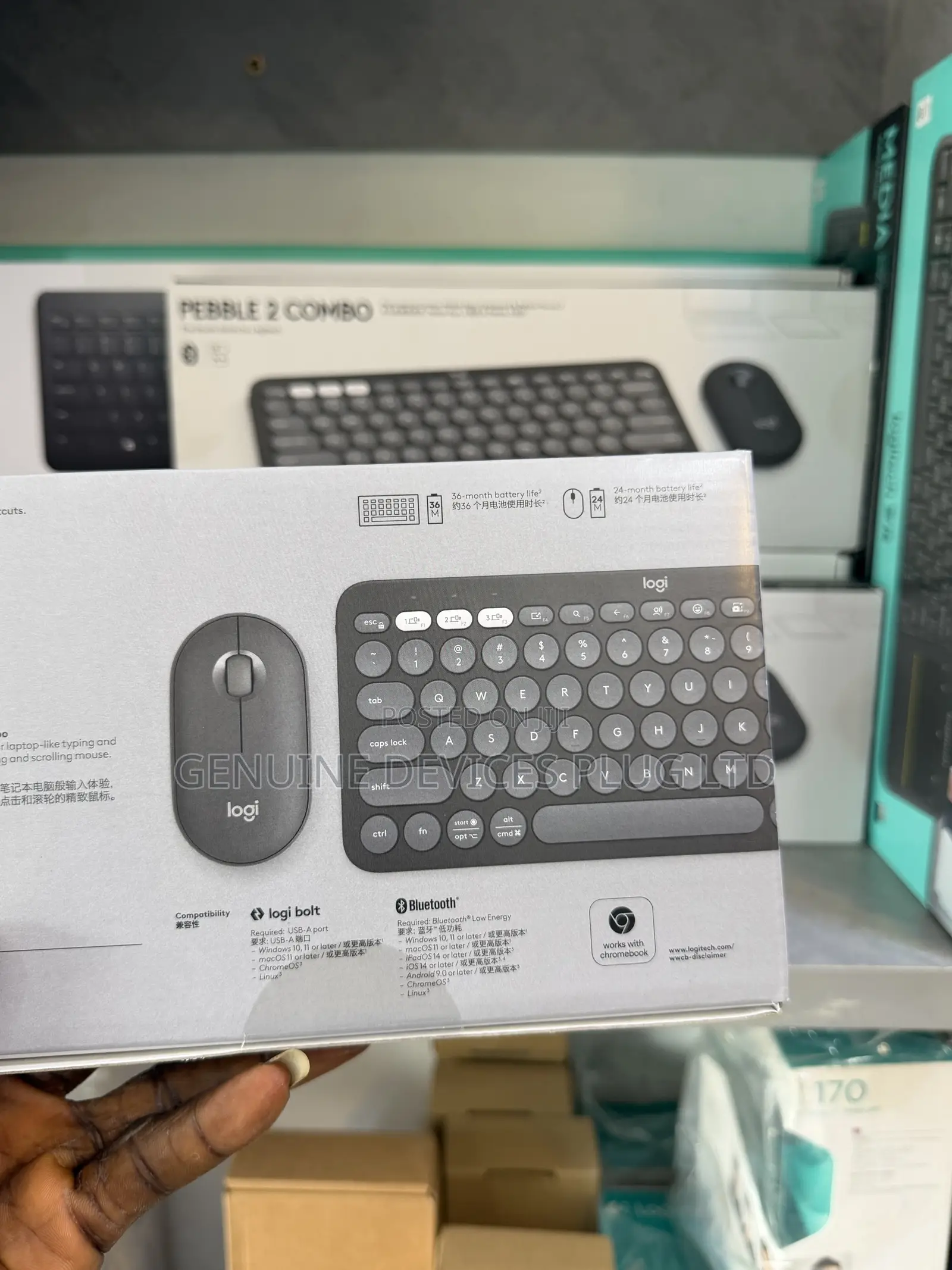 Logitech Pebble 2 Silent Compact Wireless Keyboard and Mouse Combo
