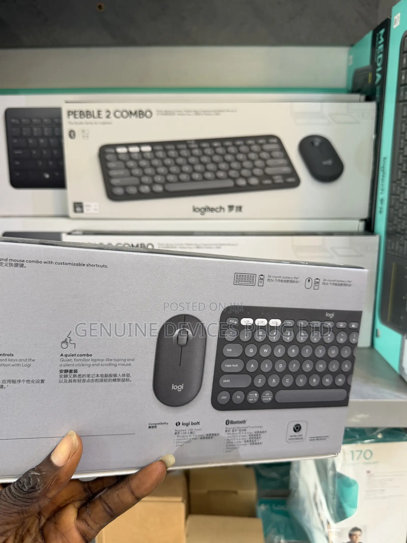 Logitech Pebble 2 Silent Compact Wireless Keyboard and Mouse Combo