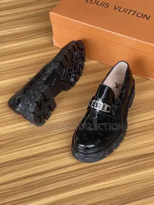 Louis Vuitton Academy Monogram Patent Leather Chunky Loafers