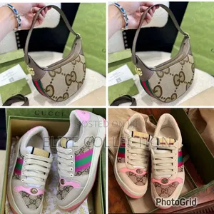Luxury Gucci Sneakers and Bag Combo Sneakers 37 to 44 Bag