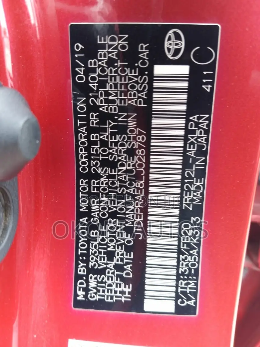 Toyota Corolla 2020 Red