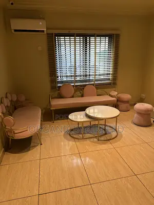 Matching Set of Pink Velvet Chair