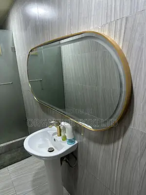 Mirror - Oval Long Golden Luxurious Mirror