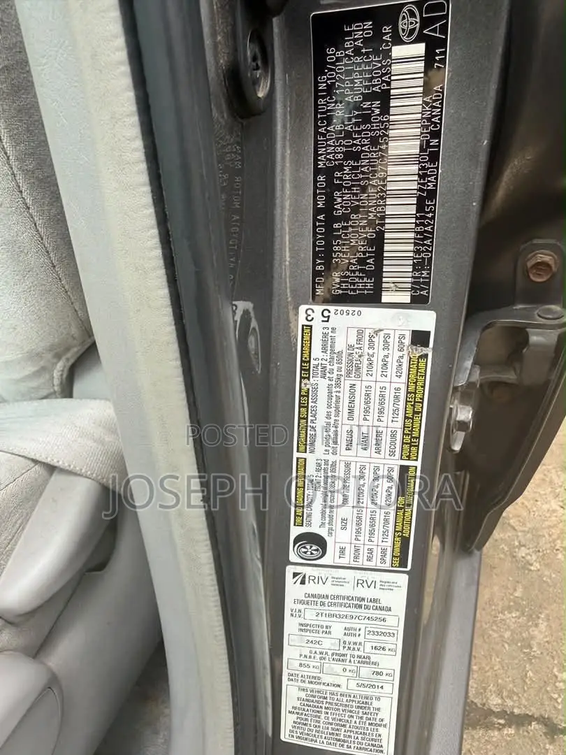 Toyota Corolla LE 2007 Gray