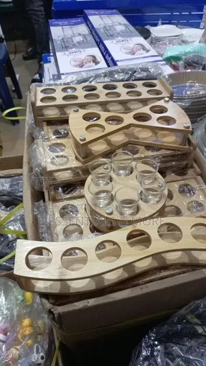 X Shaped Tequila Rack With Glasses