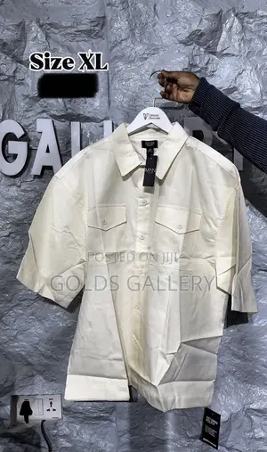 Oversized Half Sleeve Double Pocket Revere Shirt
