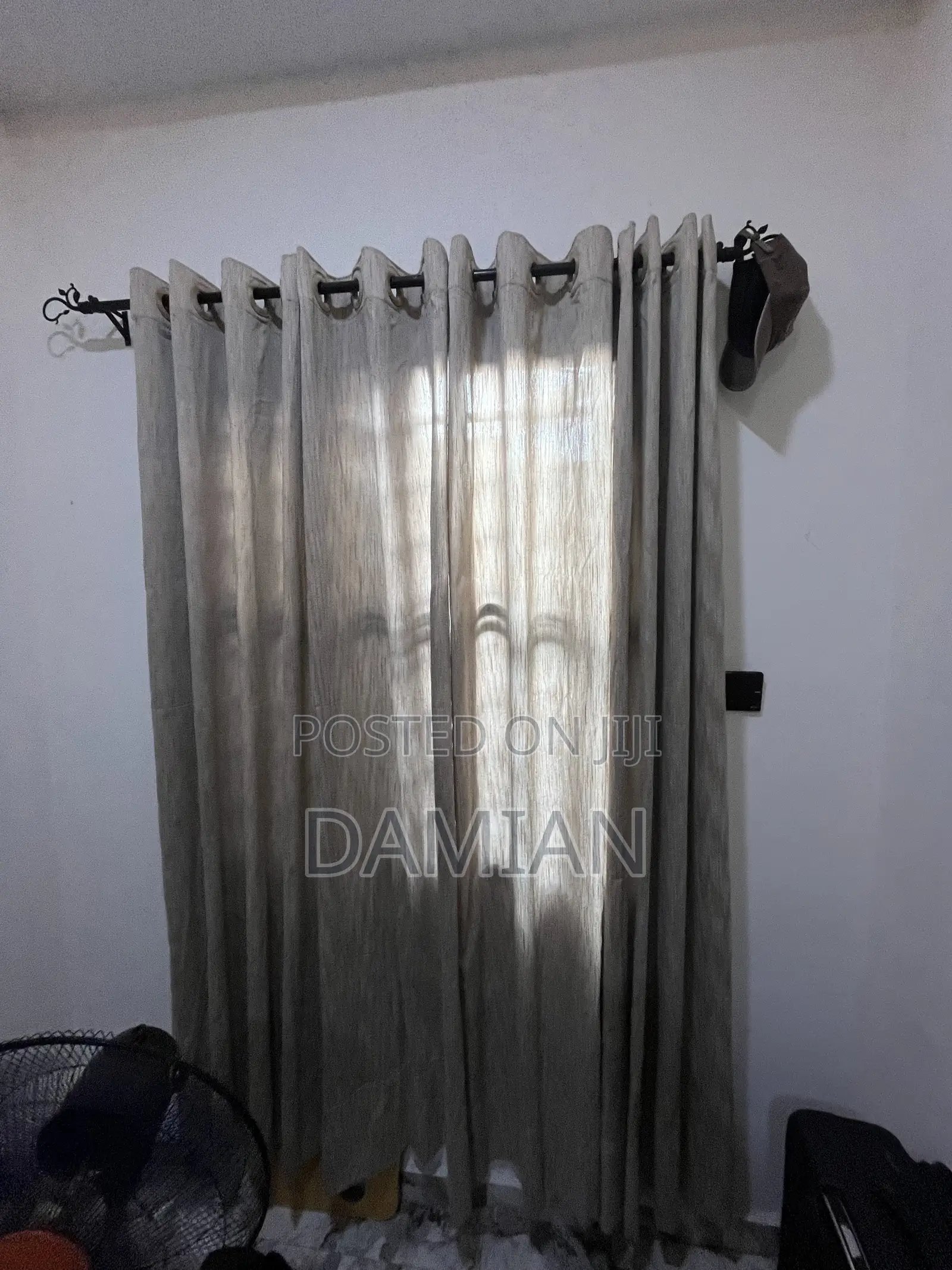 Curtains With Rods(4 Pieces)