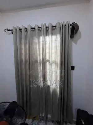 Curtains With Rods(4 Pieces)