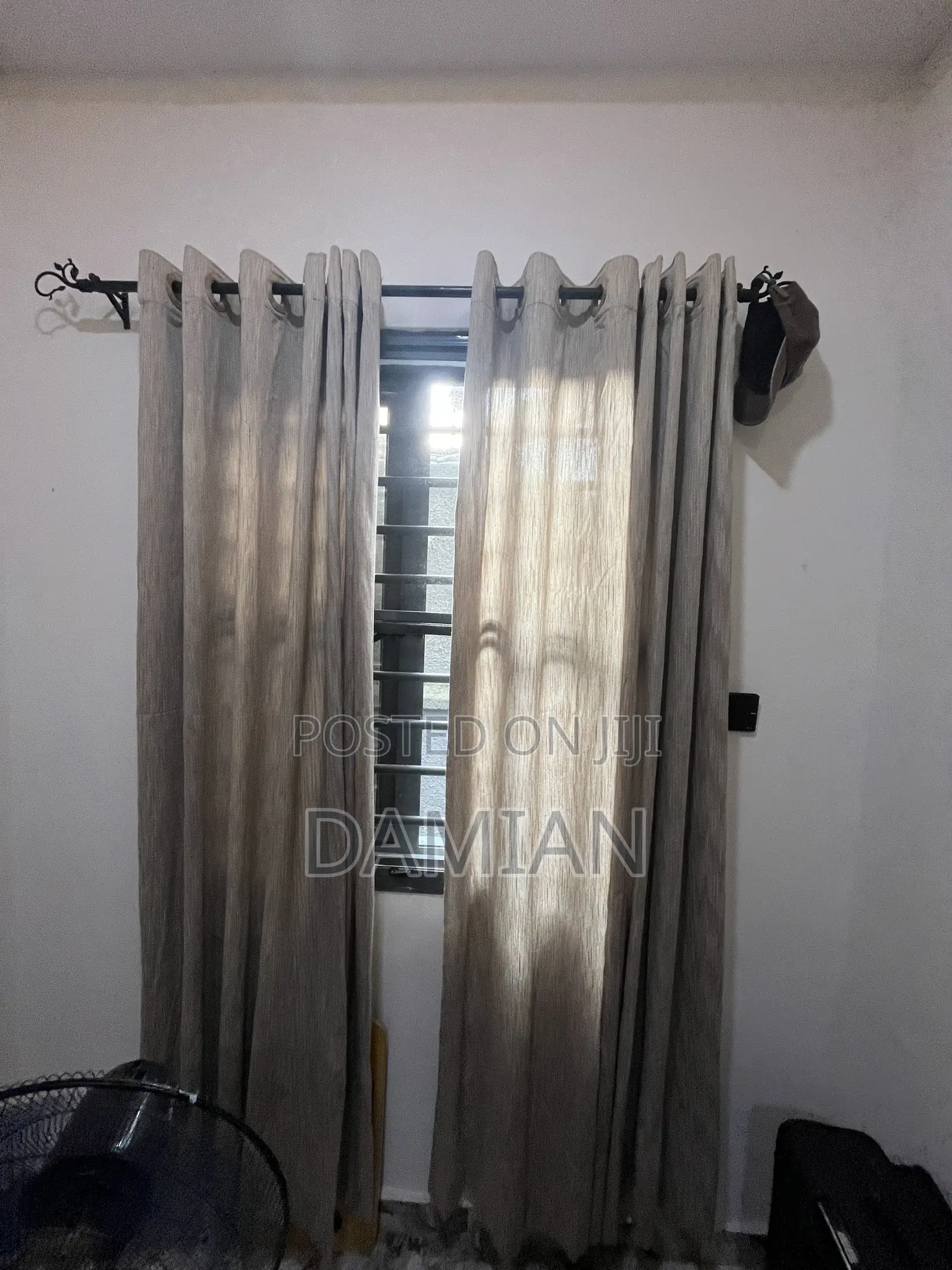 Curtains With Rods(4 Pieces)
