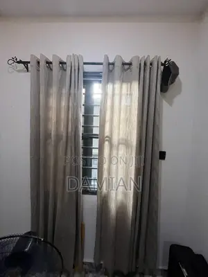 Curtains With Rods(4 Pieces)