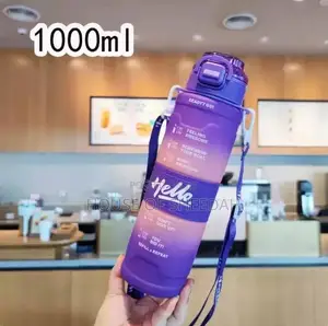 1 LTR Hello Motivational Water Bottle