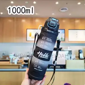 1 LTR Hello Motivational Water Bottle