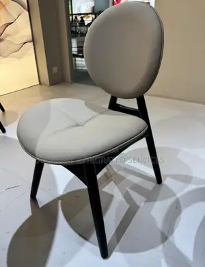 Modern Padded Accent Chair With Backrest and Dark Wooden Legs