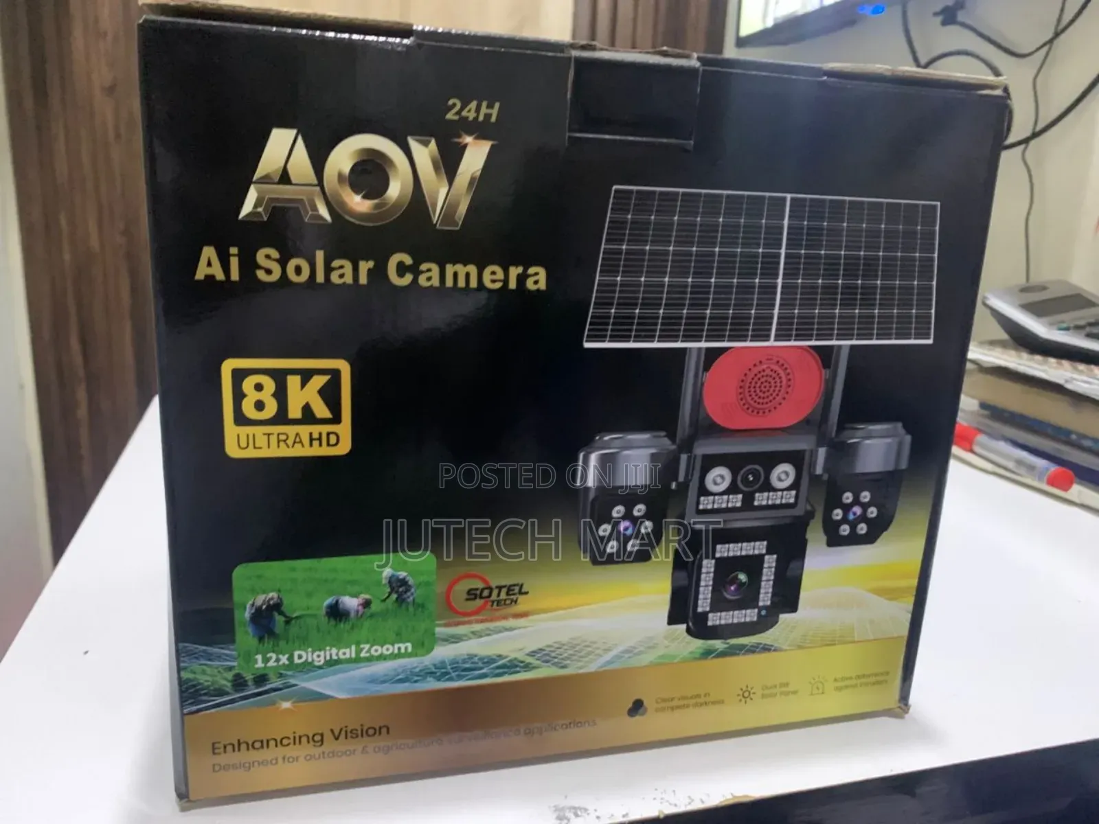 4g/E-Sim 4 Lens Solar Camera