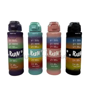 1-Liter (1000ml) Motivational Gradient Sport Water Bottles
