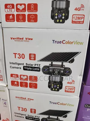Smart Solar CCTV Camera With 4G LTE Triple Lens