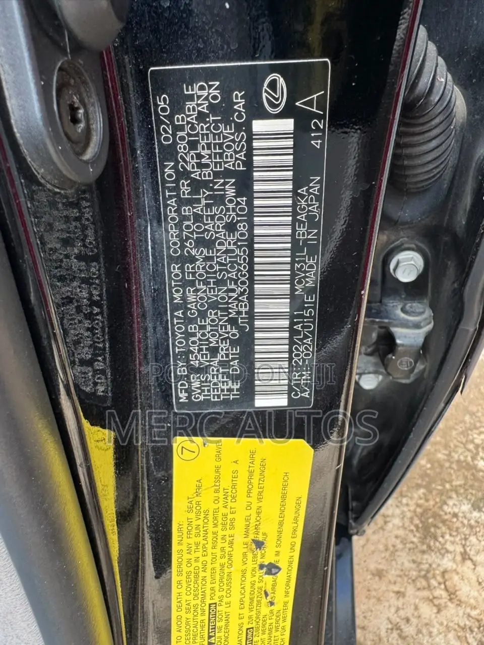 Lexus ES 330 2006 Black