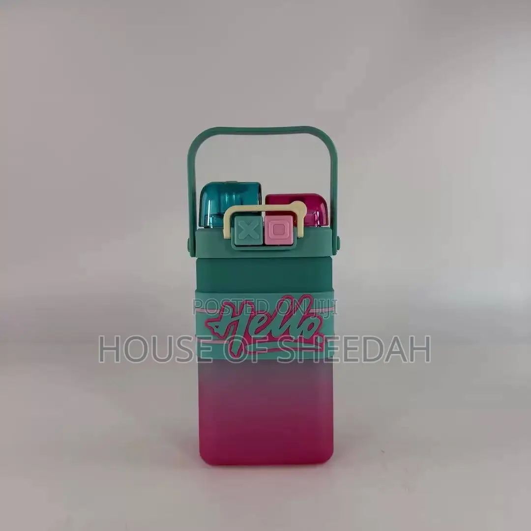 Colourful Square-Shaped Gradient Water Bottles