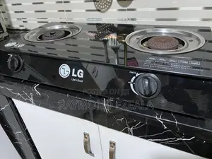 LG 2-Burner Glass Top Cooker and 6kg LPG Cooking Gas Glass Cylinder