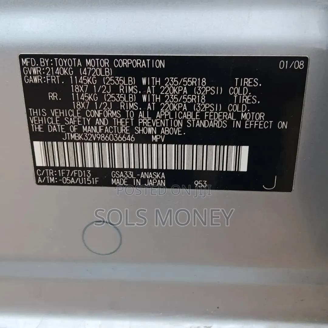 Toyota RAV4 2008 Silver