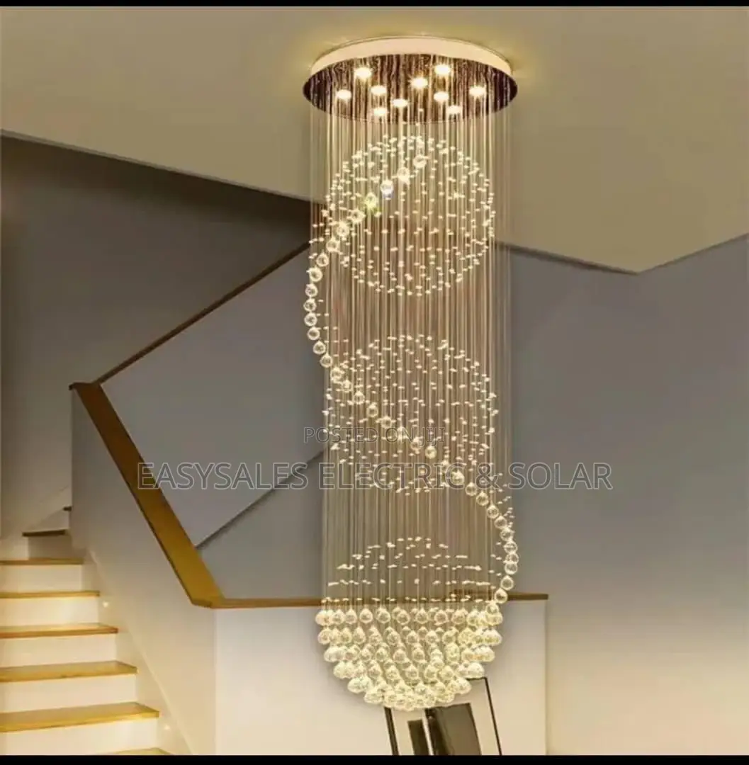 Modern Spiral LED Crystal Chandelier Lighting