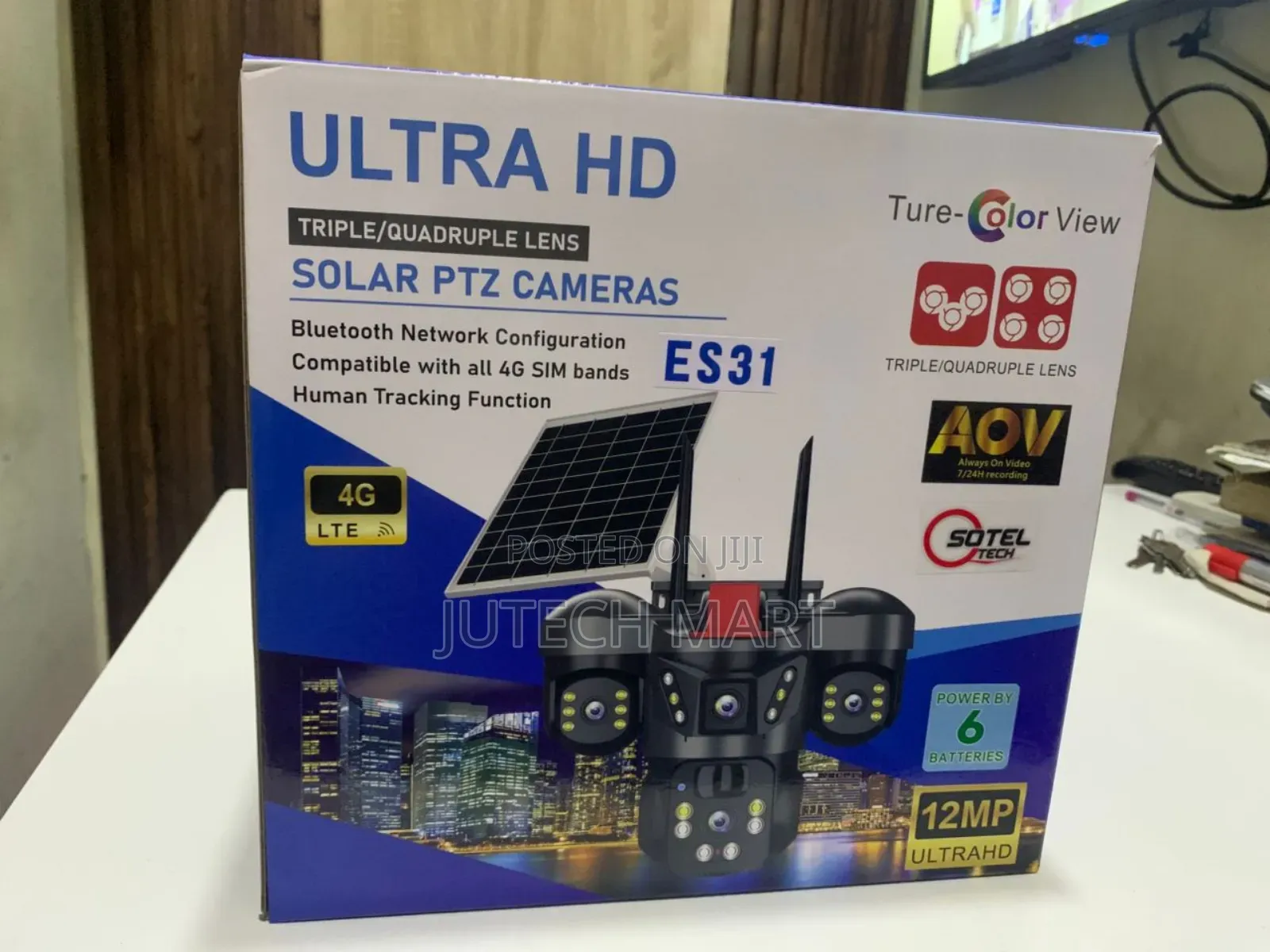 3 Lens AOV 4g Network Esecloud Solar Camera