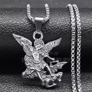 Archangel St. Michael Protect Me Necklace Link Chain