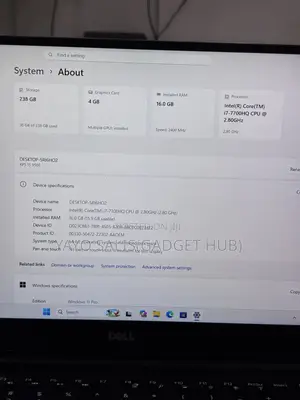 Laptop Dell XPS 15 (9560) 16GB Intel Core i7 SSD 256GB