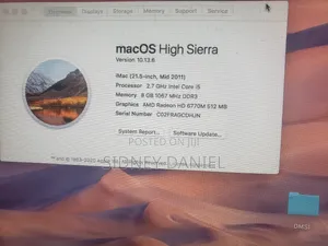 Desktop Computer Apple iMac 8GB Intel Core i5 HDD 512GB