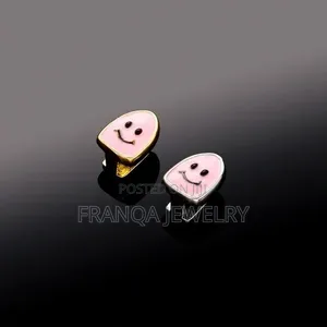 Pink Smiley Face Single Tooth Grill