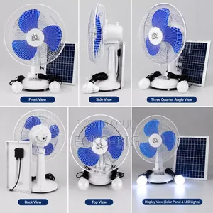 Portable Rechargeable Solar Table Fan.