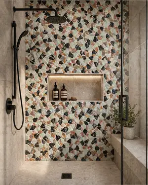 Glass Pebble Mosaic