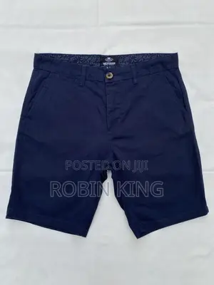 THREADBARE Men Blue Chinos Shorts Size W30 L19