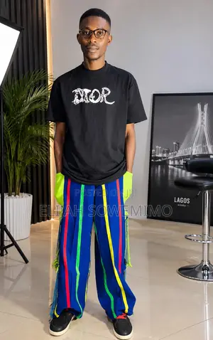 Unisex Aso-Oke Cargo Trousers | Stylish Durable
