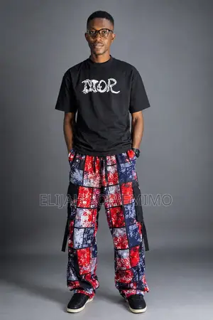 Men’s Ankara Designer Cargo Shorts Trousers – Premium Quality