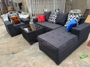 Quality Fabric Lshap Center Table With Single Seater