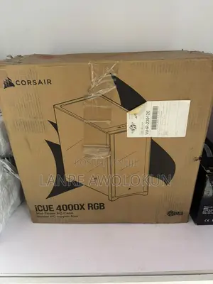 Corsair iCUE 4000X RGB Gaming PC Case + SP120 RGB Elite Fan – Open Box