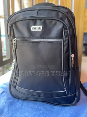 Large Capacity Multi-Functional Black Fabric Backpack