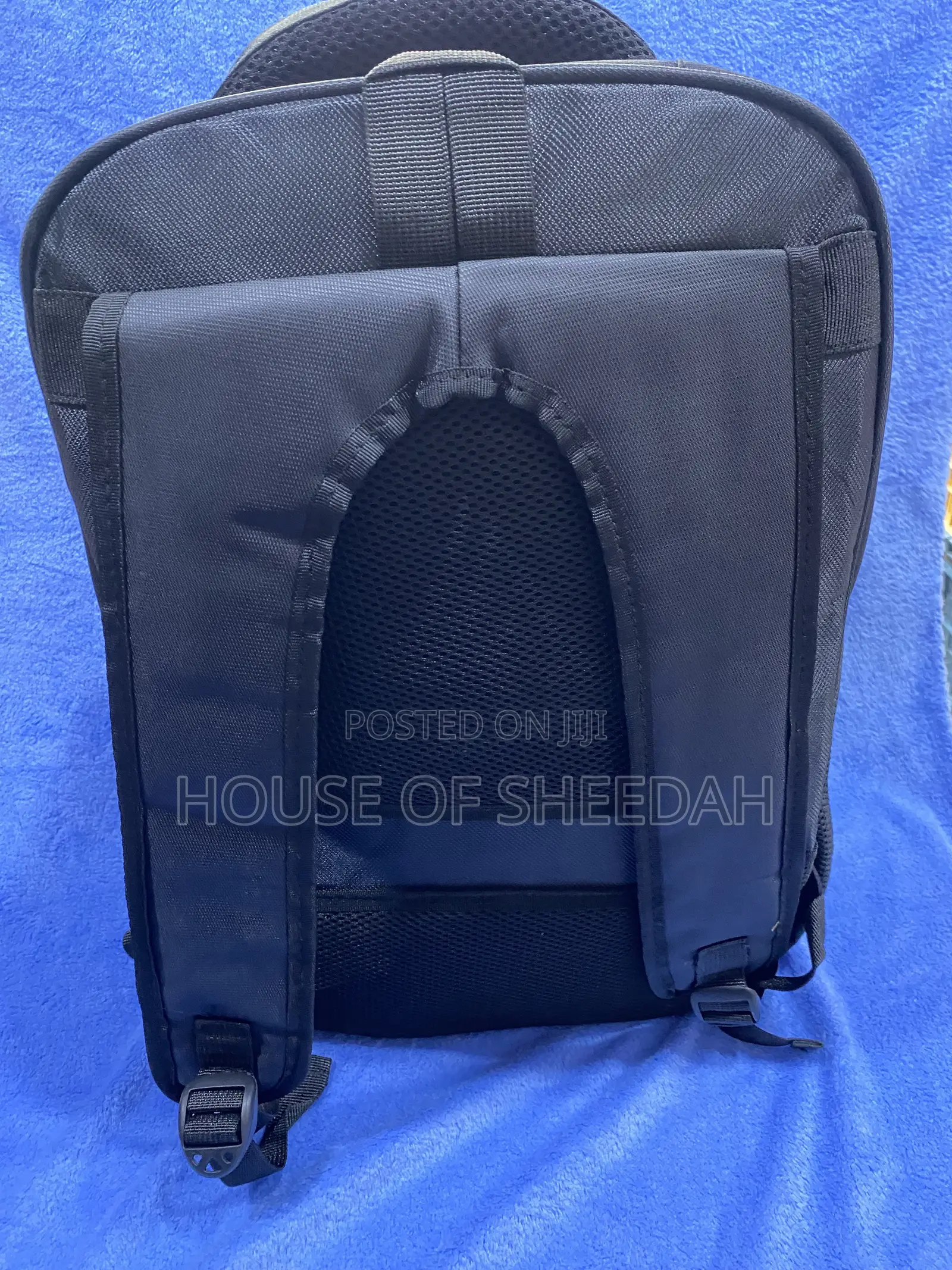 Large Capacity Multi-Functional Black Fabric Backpack