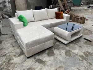 Quality Fabric Lshap With Center Table N Troll Pillows