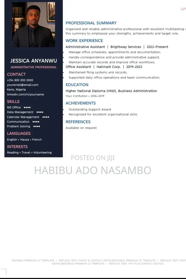 3 Premium Editable CV Templates
