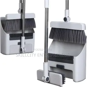 4-in-1 Broom and Dustpan Set.
