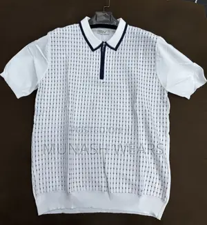 White Knitted Cozzy Polo M-3xl