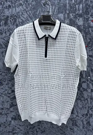White Knitted Cozzy Polo M-3xl