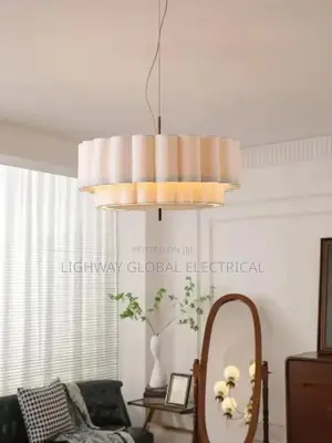 Retro French Fabric Modern Chandelier Light