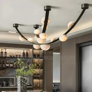 Leather Belt Dropping Pendant Lights Living Room Luxury