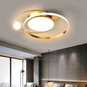Nordic Minimalist Ring LED Ceiling Lamp Circular Gold Aluminium